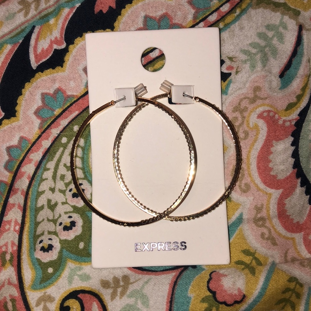 Gold hoop earrings